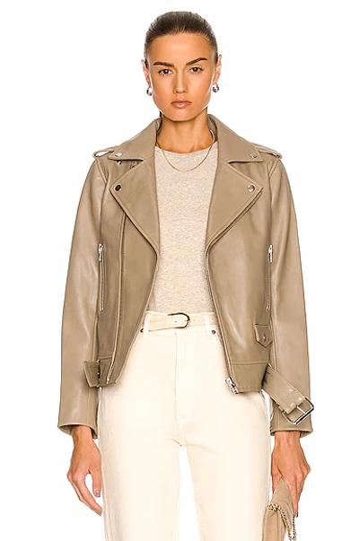 Shop Stand Studio Nina Biker Jacket In Sandstone Beige