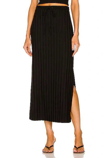 Shop Jonathan Simkhai Standard Liliana Midi Skirt In Black
