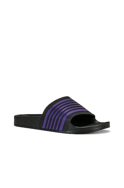 Shop Needles Shower Sandals In Black & Purple