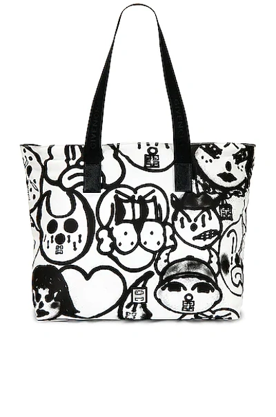 Shop Givenchy 4g Chito Printed Light Tote Bag In White & Black
