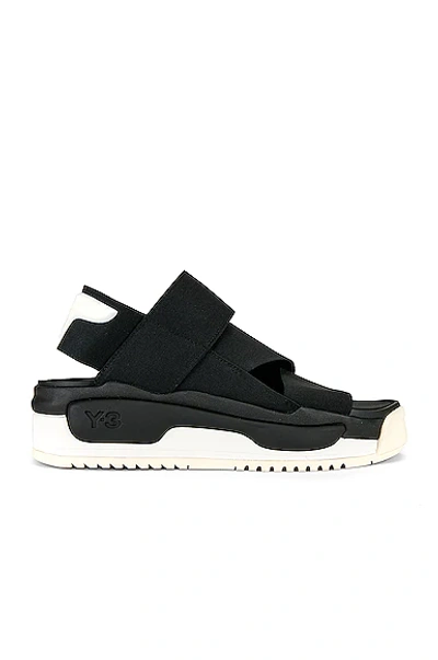 Shop Y-3 Hokori Sandal In Black