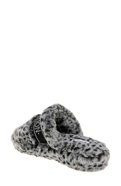Shop Bcbgeneration Sasha Faux Fur Slipper In Black Multi Cheetah