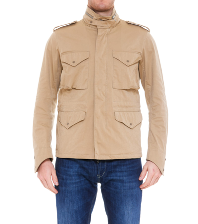 Shop Ten C Shorth Field Jacket In Beige