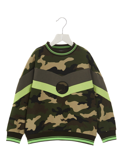 Shop Dolce & Gabbana Reborn To Live Sweatshirt In Green