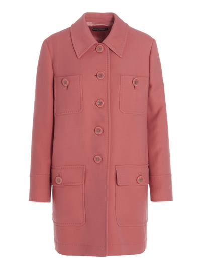 Shop Dolce & Gabbana Coat In Pink