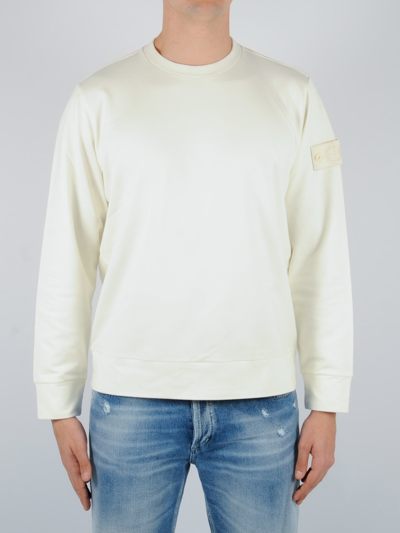 Shop Stone Island Crewneck Sweatshirt Sweatshirt In Naturale