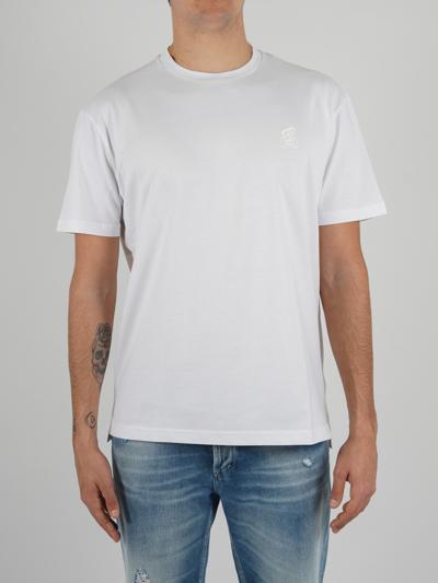 Shop Hogan T-shirt Logo T-shirt In Bianco