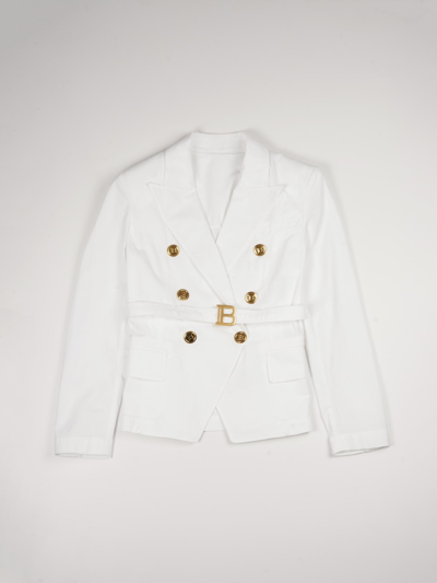 Shop Balmain Jacket Jacket In Bianco