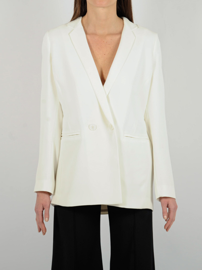 Shop Twinset Poly Jacket In Avorio