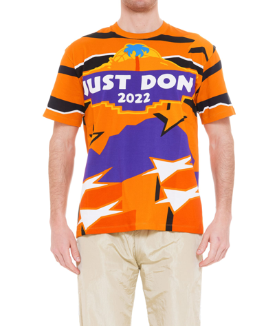Shop Just Don Logo T-shirt In Orange