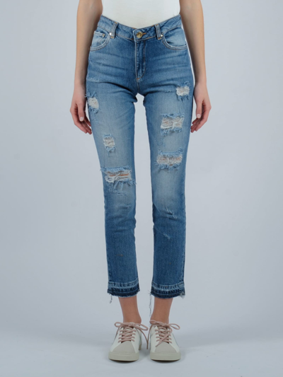 Shop Liu •jo Denim Jeans In Denim Blu