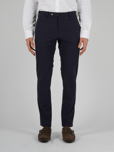 Shop Pt01 Pantalone Skinny Trousers In Navy