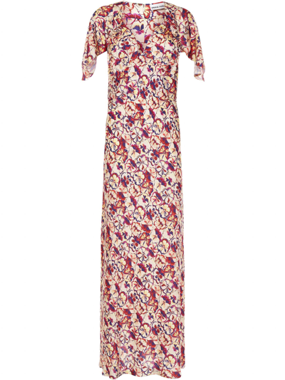 Shop Rabanne Long Dress In Multicolor