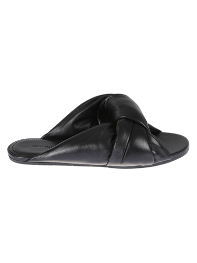 Shop Balenciaga Drapy Sandals In Black