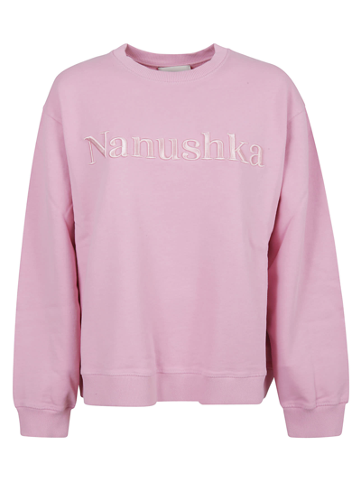 Shop Nanushka Remy Embroidered Sweatshirt In Pink