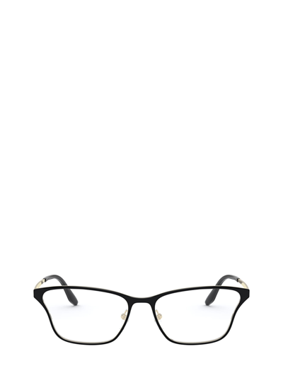 Shop Prada Eyewear Pr 60xv Top Black / Pale Gold Glasses