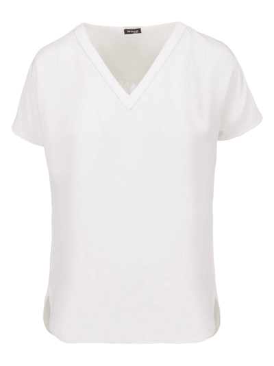 Shop Kiton Shirt Silk In White