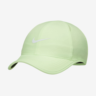 Shop Nike Sportswear Aerobill Featherlight Adjustable Cap In Lime Glow,white