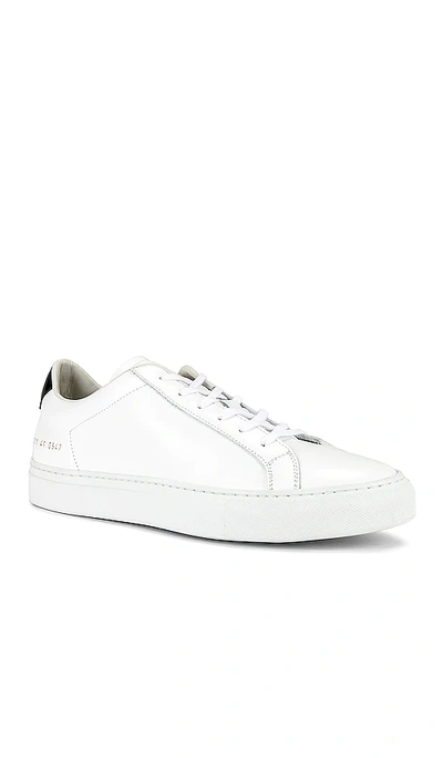 Common Projects Round-toe Low-top Leather Sneaker With Flat Sole In White