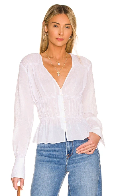 Shop Frame Ruched Blouse In White
