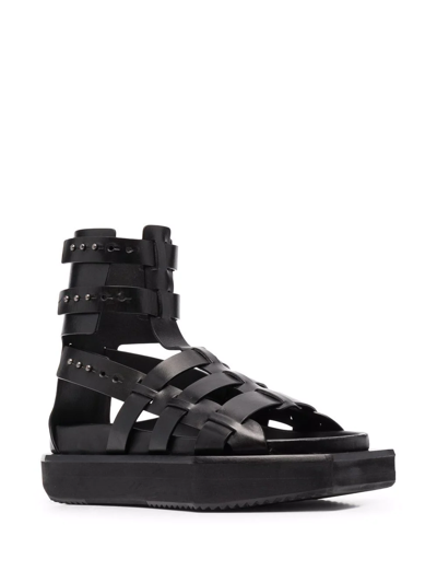 Rick Owens Turbo Cyclop Platform Sandals In Black