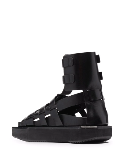 Shop Rick Owens Turbo Cyclop Platform Sandals In Black