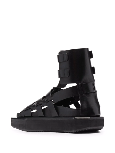 Rick Owens Turbo Cyclop Platform Sandals In Black