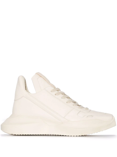 Shop Rick Owens Geth Runner Low-top Sneakers In White