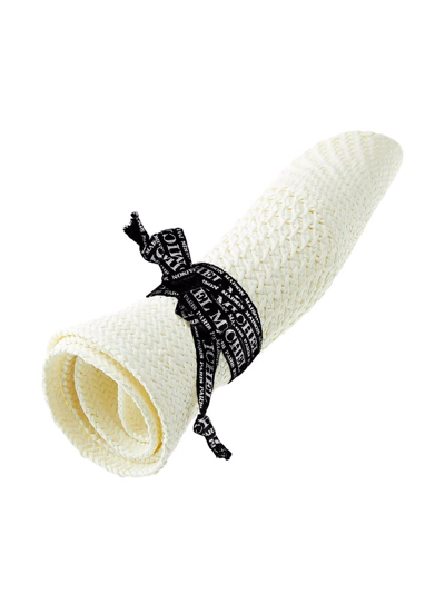 Maison Michel André Straw Fedora Hat In White