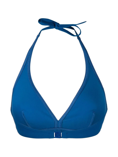 Shop Eres Gang Triangle Bikini Top In Blue