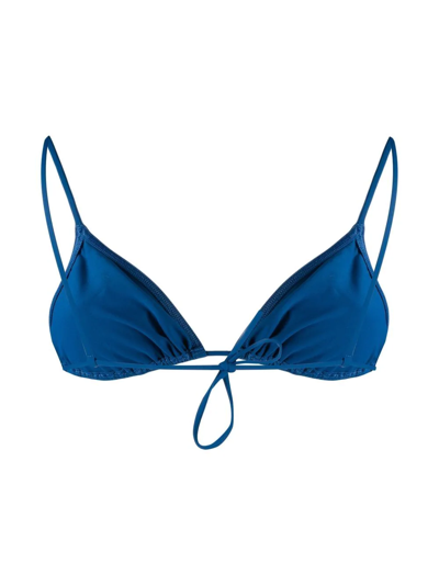 Shop Eres Mouna Triangle Bikini Top In Blue