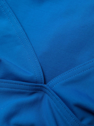 Shop Eres Larcin Plunging V-neck Swimsuit In Blue