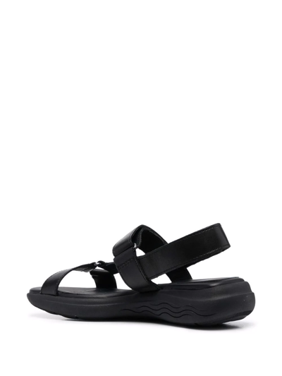 Geox Spherica Touch Strap Sandals In Black