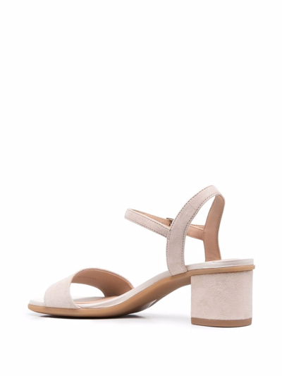 Geox Waurely Suede Ankle-strap Sandals In Pink