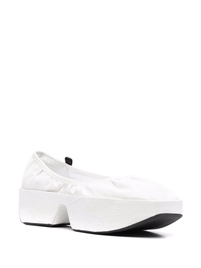 Shop Cecilie Bahnsen Alexandra Platform Ballerina Shoes In White