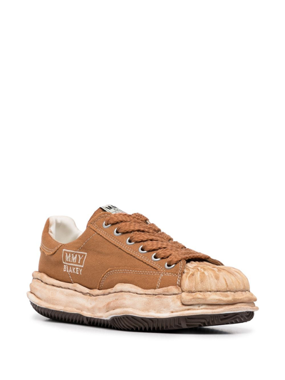 Shop Miharayasuhiro Blakey Low Original Sole Sneakers In Brown