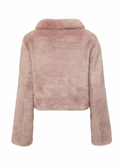 Unreal Fur Tirage Cropped Faux Fur Jacket In Pink