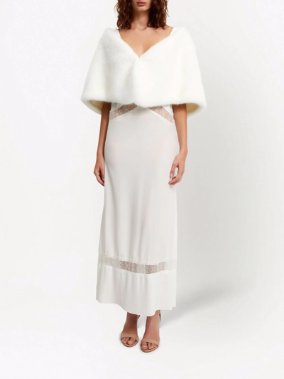 Unreal Fur Yasmine Faux Fur Wrap In White