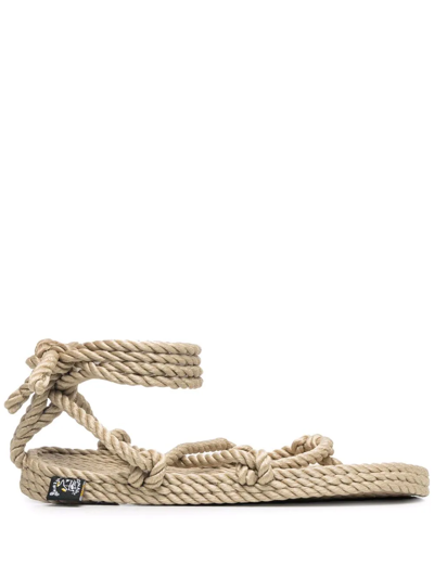 Shop Nomadic State Of Mind Romano Rope Flat Sandals In Neutrals