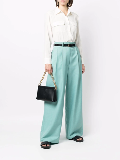 Paula Long-sleeve Silk Shirt In White