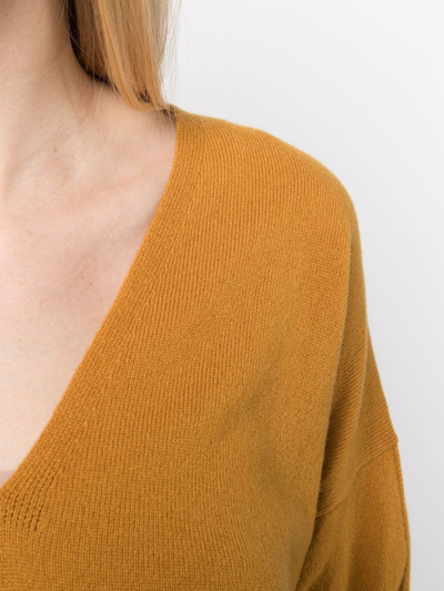 Shop Paula V-neck Cashmere Jumper In Yellow