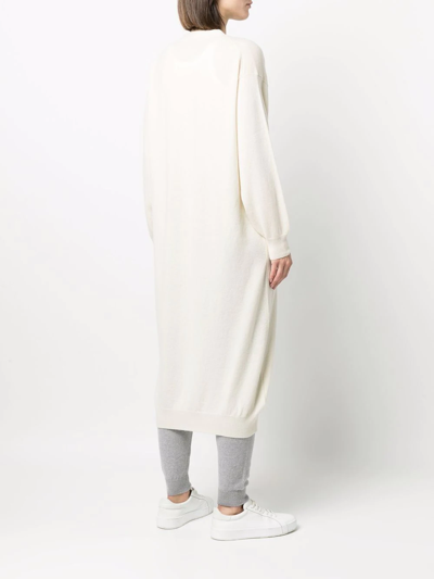 Paula V-neck Cashmere Cardi-coat In White