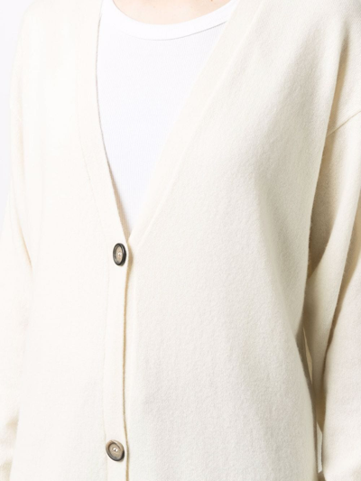 Paula V-neck Cashmere Cardi-coat In White