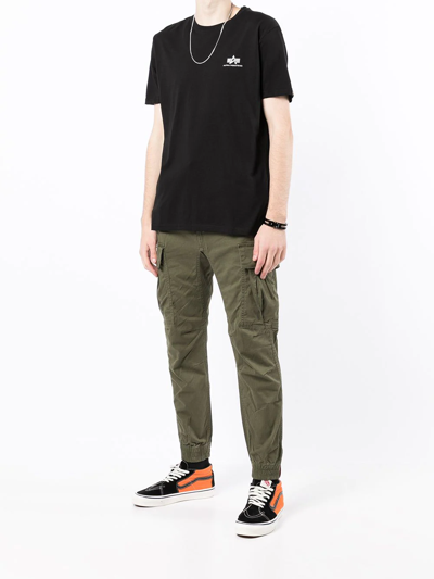 Alpha Industries Logo-print Short-sleeve T-shirt In Black
