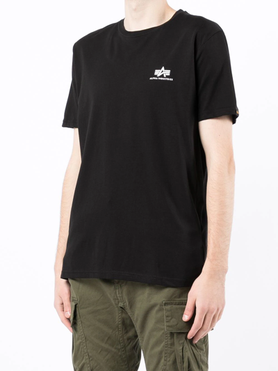 Shop Alpha Industries Logo-print Short-sleeve T-shirt In Black