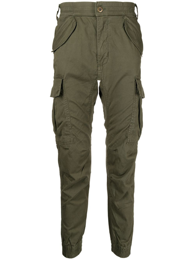 Alpha Industries Fitted Cargo Trousers In Green