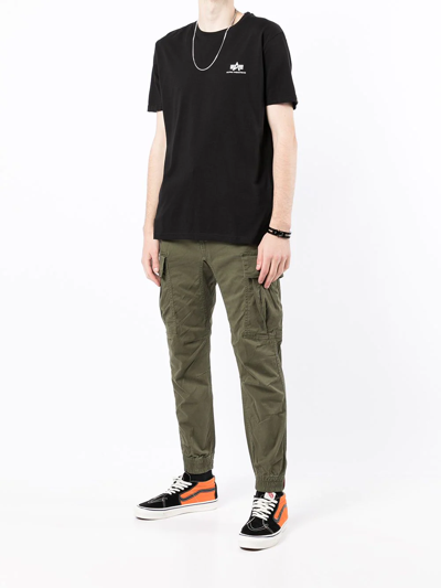 Alpha Industries Fitted Cargo Trousers In Green