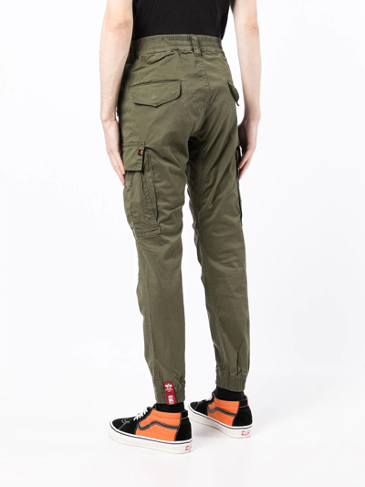 Alpha Industries Fitted Cargo Trousers In Green
