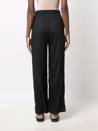 Shop Paula Stretch-silk Trousers In Black