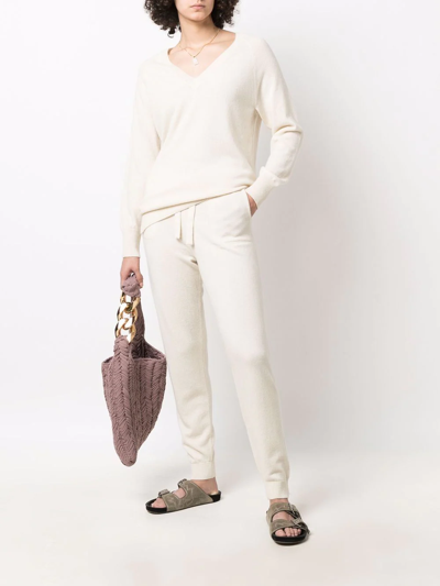 Shop Paula Drawstring Cashmere Leggings In Neutrals